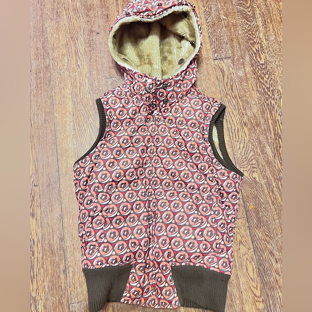 aeropostale faux fur lined puffer vest